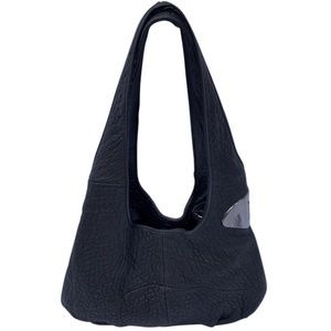 Halston Heritage Black Pebbled Leather Tote / Hobo
